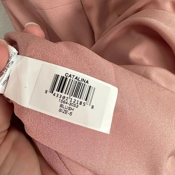 NWT Dress the Population Catalina Fit & Flare Cocktail Midi Dress Size S Blush - Picture 5 of 16